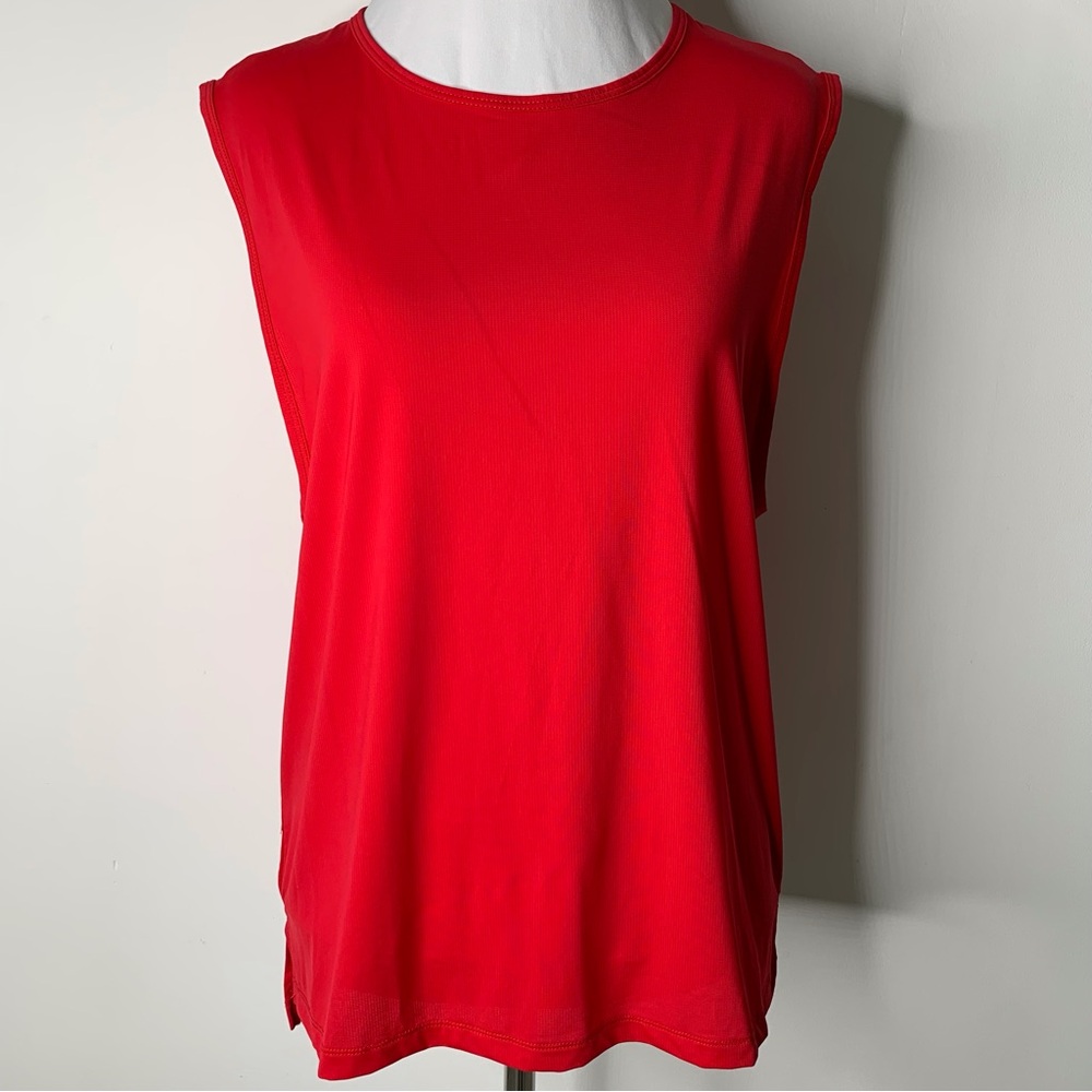 Zyia Active Women's Red Crewneck Sleeveless Tank Top Size Large